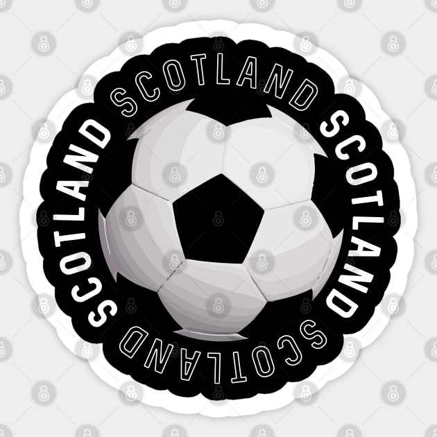 Black and White Scotland Football Design Sticker by MacPean